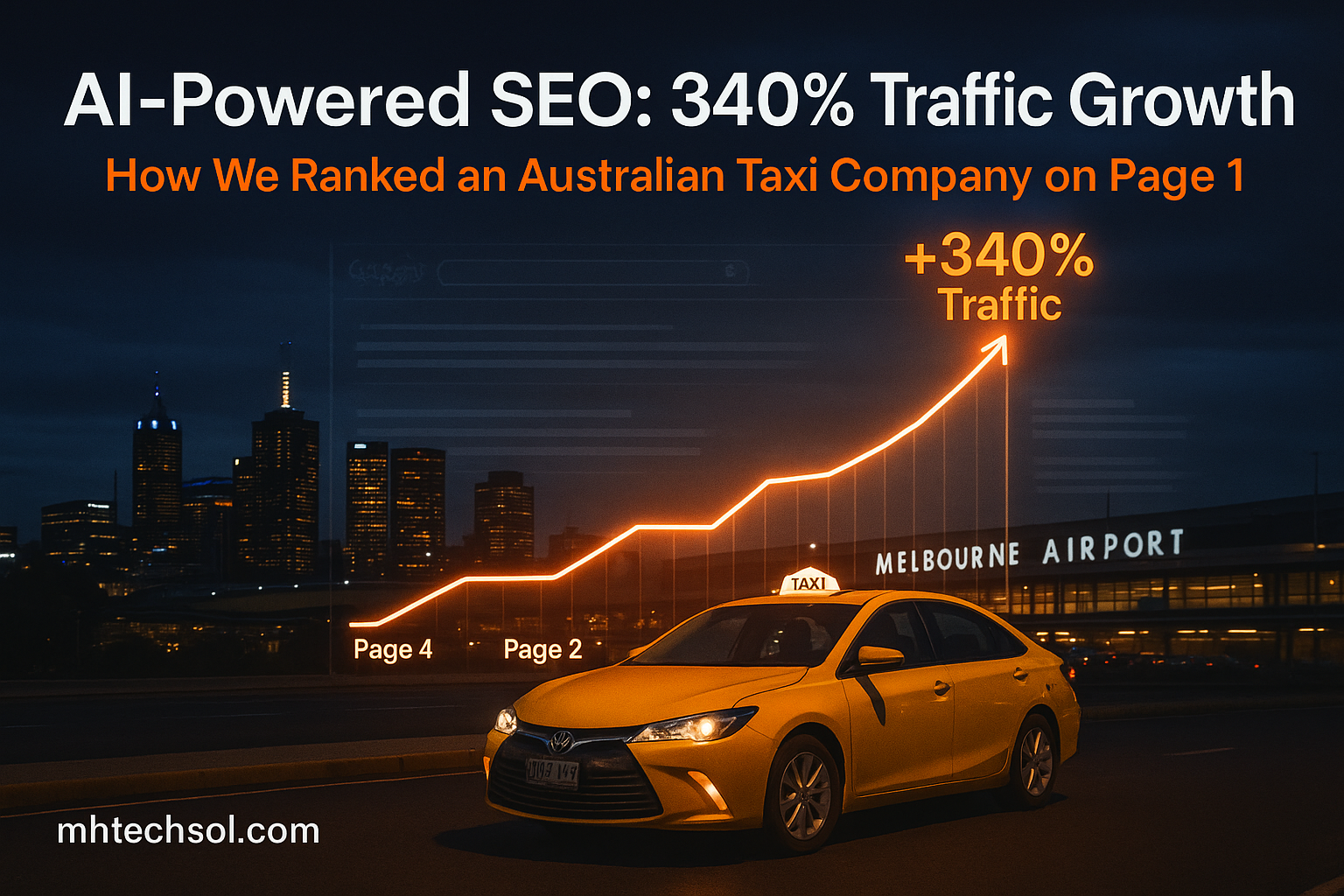 AI SEO Taxi 340% Growth — MH Tech Solutions Blog