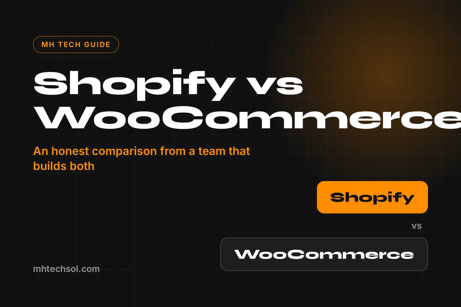 Shopify vs WooCommerce comparison from MH Tech Solutions