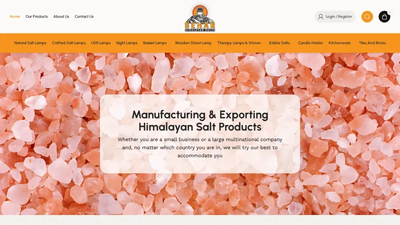 Sehar Himalayan Salt website, a case study by MH Tech Solutions