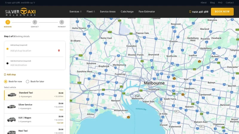 Silver Taxi Melbourne website, a case study by MH Tech Solutions